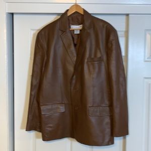 Leather blazer by Irvine Park